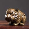 Miniature Tiger Wooden Zodiac Tiger Tiger Lucky Feng Feng Good Money Work Improve Wood Figurine Figurine, Carving, 7.7cm Figurine, Decoration, Charm,