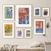Настенные художественные принты Нью-Йорк, Лондон, Рим, Берлин, город, горизонт, холст, живопись, винтажный плакат на скандинавскую тему, Декор, фотографии для гостиной