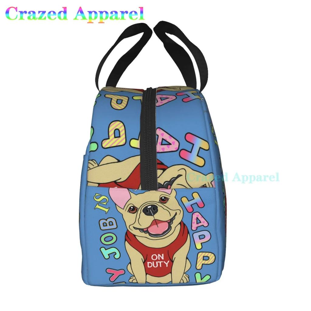 Утепленная сумка для ланча French Bulldogs Dog для женщин, мужчин и детей, большая и многоразовая, с ручкой, с возможностью заморозки для поездок на работу и в школу