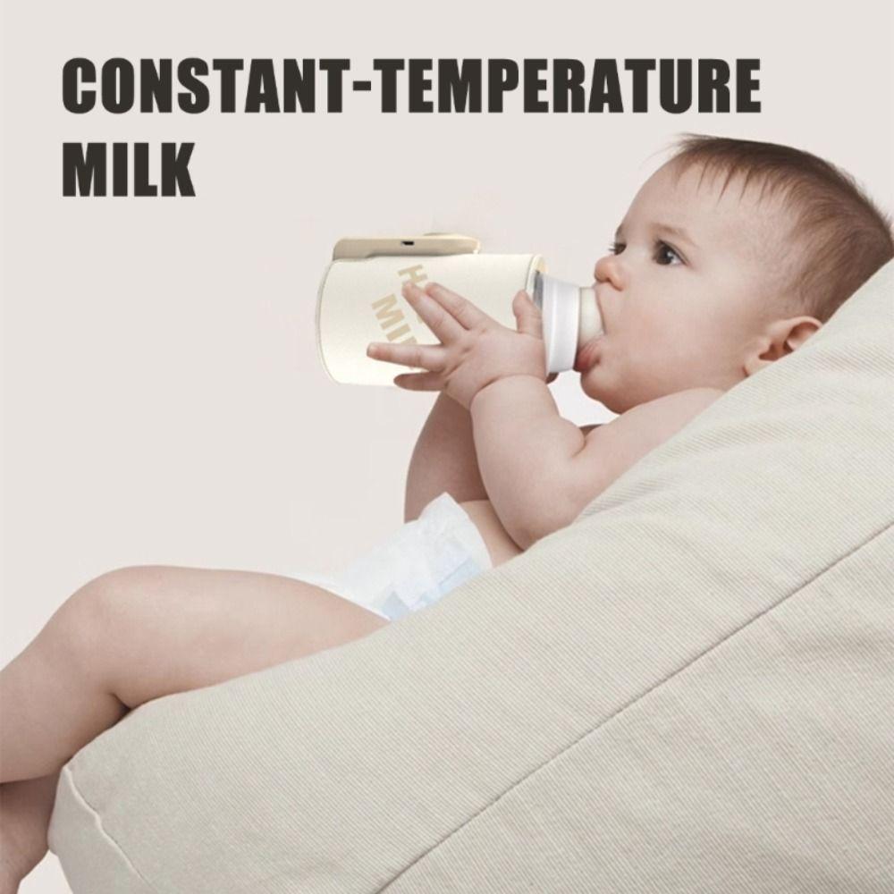 Constant Temperature Milk Warmer Wireless Nighttime Milk Warmer Bottle Insulation Cover  Car Mount