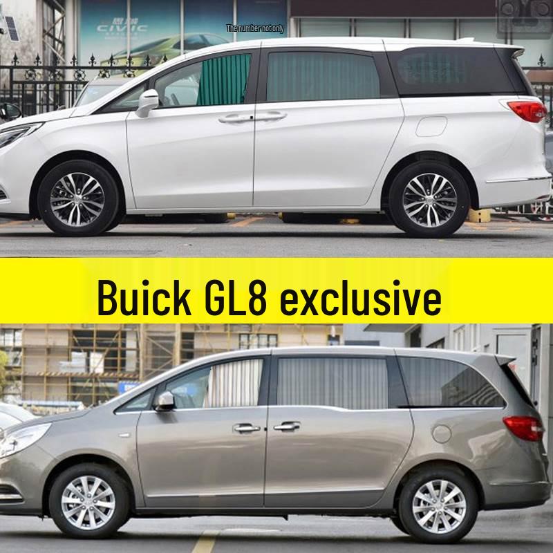 Buick GL8 Mid-term Business Car Curtains with Upper and Lower Guide Rails