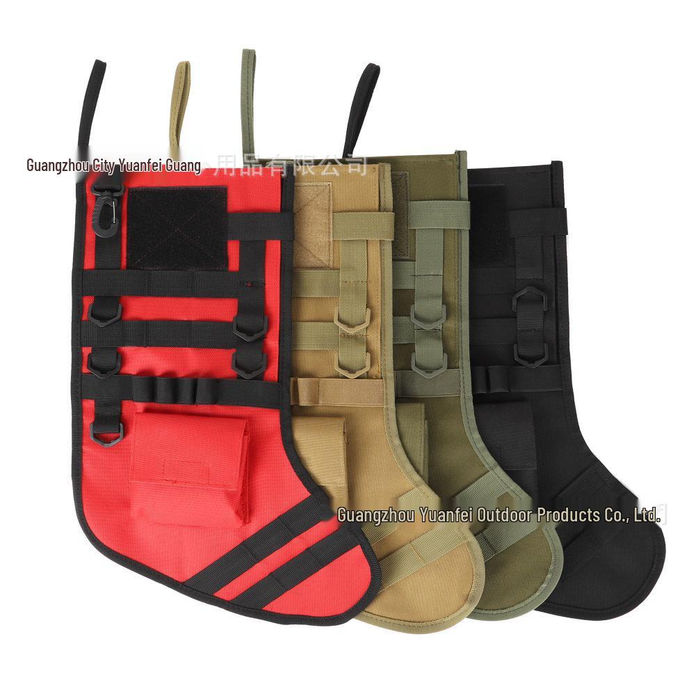 Tactical MOLLE Christmas Stocking Military Bag Ornament and Tool Storage Outdoor Accessory Bag