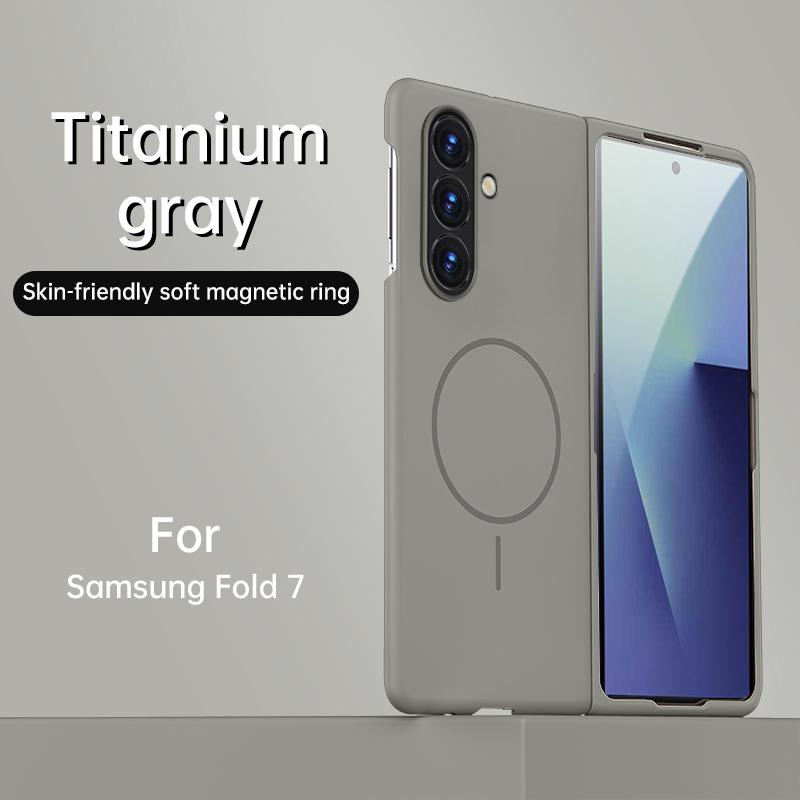 Ультратонкий магнитный чехол для Samsung Galaxy Z Fold 7 6 5 4 3 ZFold7 Z Fold6 Fold5 Fold4 Безрамочный для Magsafe Тонкий матовый чехол