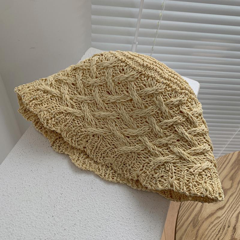 Полая плетеная панама для весны и лета, дышащая солнцезащитная кепка, солнцезащитные кепки, японские свежие зеленые женские шляпы