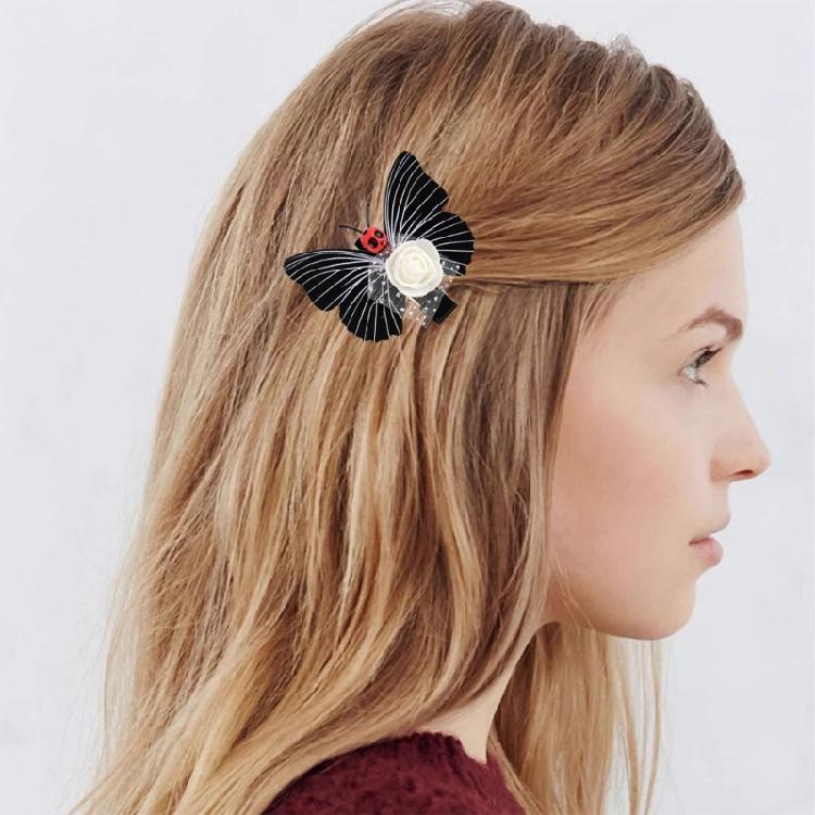 10 шт. Жуткая Бабочка Череп Зажим для Волос Хэллоуинская Тема Скелет Бабочка Зажимы для Волос Аксессуар для Костюма Развлечение