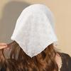 Solid Color Triangular Scarf Fabric Flower Hair Accessories Headwear  Girl Accessories