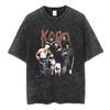 Korn Follow The Leader 20Th Anniversary Washed T Shirt Metal Gothic Rock Band T Shirts Men Vintage Oversized T-shirt Streetwear