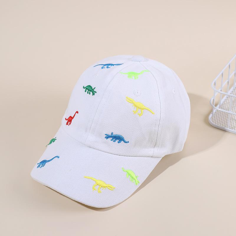 Cartoon Dinosaur Embroidery Baby Cap Summer Kids Baseball Cap Outdoor Adjustable Infant Boy Girls Sun Hats