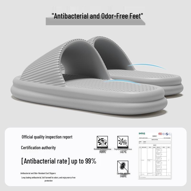 Мужские летние нескользящие комнатные тапочки больших размеров на толстой подошве с одним ремешком