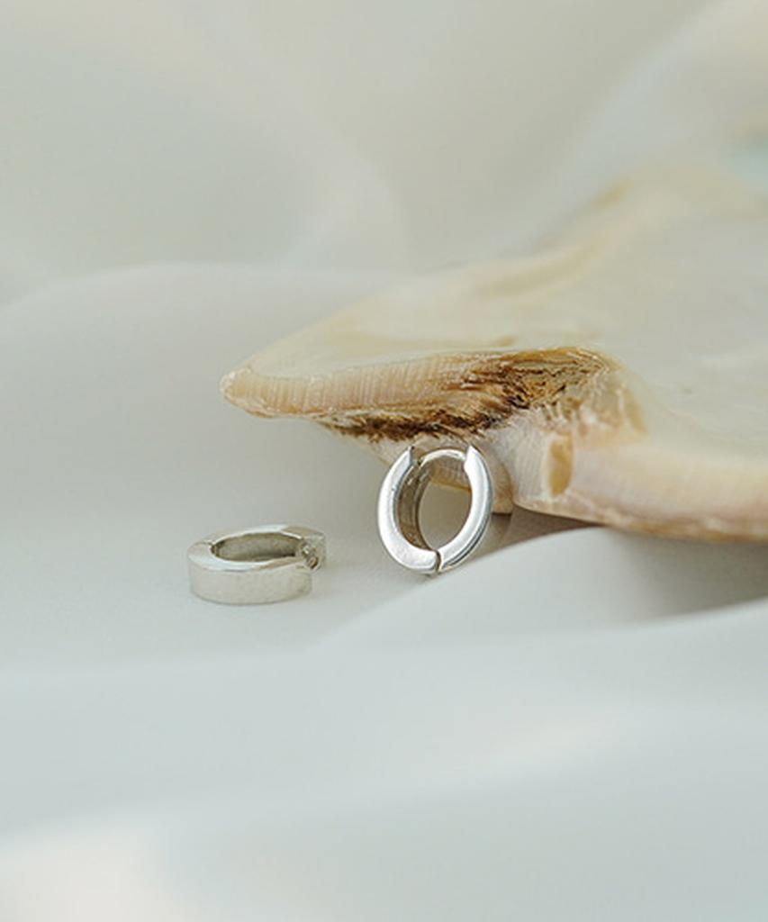 Серебряные серьги Alleun 925 пробы, 3 мм, квадратные, с застежкой-щелчком