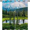 Шторы с лесным водопадом для спальни, природный пейзаж, 3d шторы с принтом, занавеска на окно с горным потоком, гостиная, 2 панели