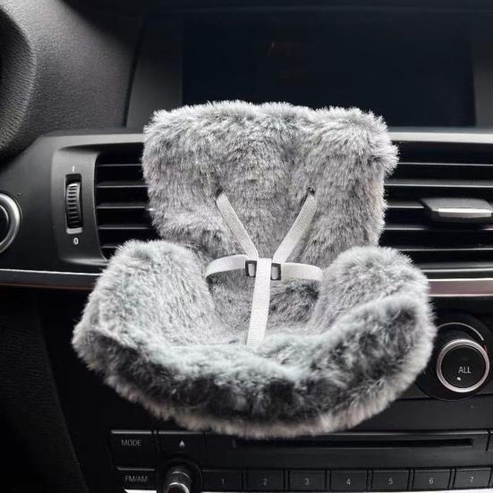 Car Safety Seat for Dolls Decorative Sofa Seat with Furry Cushion And Headrest for Car Air Vents Decor To Display Doll Toy