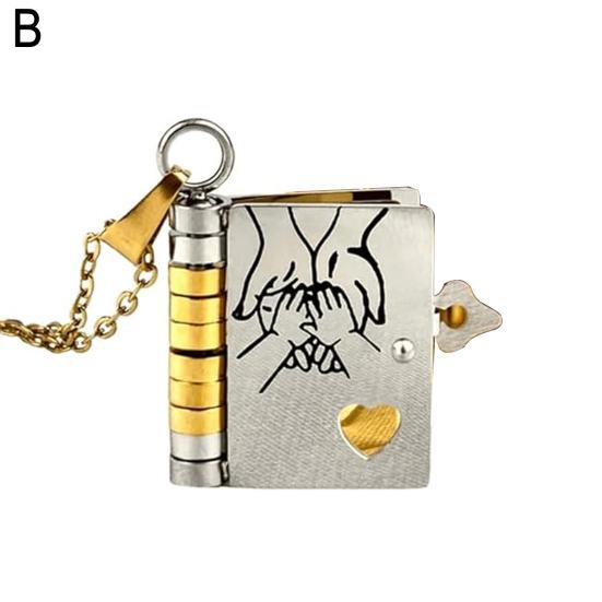 Ожерелье-книга для дочери Моя невероятная девочка Кулон из нержавеющей стали с гравировкой Ожерелье-мини-книга Ювелирный подарок