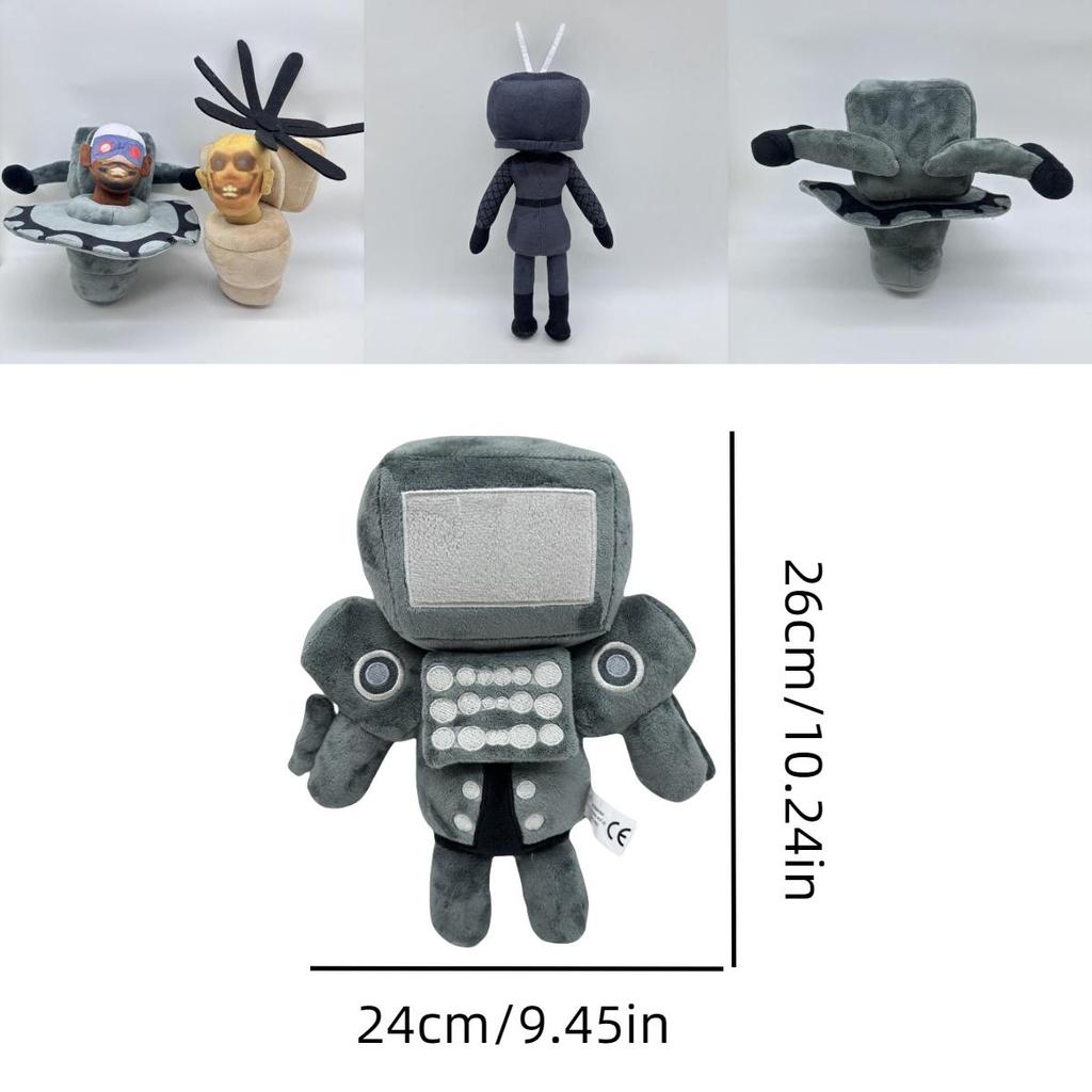 Adorable Skibidi Toilet Plush Toy Short Hair For Extra Cuddliness Various Colors Available