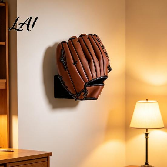 Sports Room Wall Decor Baseball Glove Space Saving Mount Display Stand Hanger Durable Stainless Storage Rack Steel for Memorabilia Collection