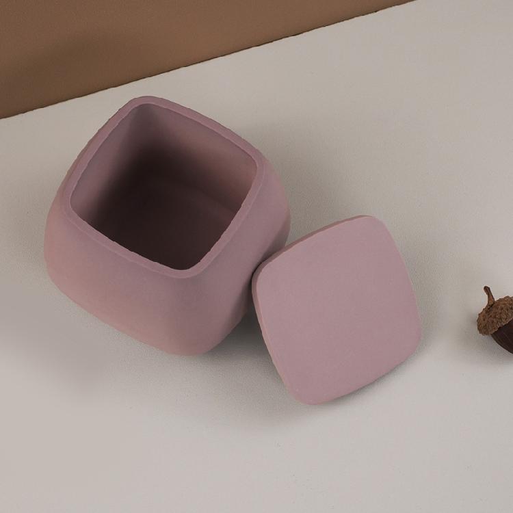 Силиконовые формы для эпоксидной смолы Кубический бетонный горшок Силиконовые формы для эпоксидной смолы Подсвечник Банка для хранения Домашнее украшение