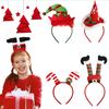 Foolscap Santa Claus Headband Plaid Christmas Cap Hair Bands Gifts Christmas Hair Hoop  Daily