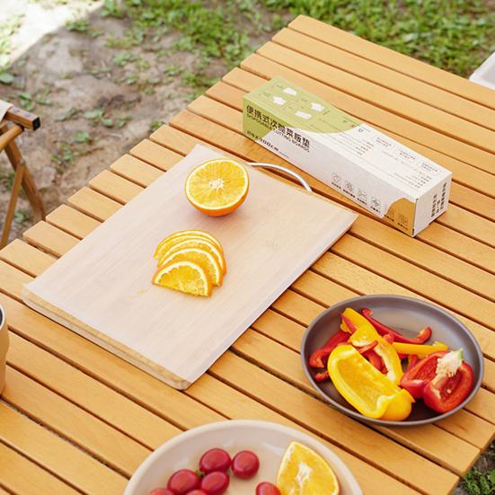 300CM/Roll Outdoor Disposable Cutting Board Mat with Two-Way Slider Cutter Camping BBQ Picnic Anti-Slip Meat Vegetables Cutting Pad