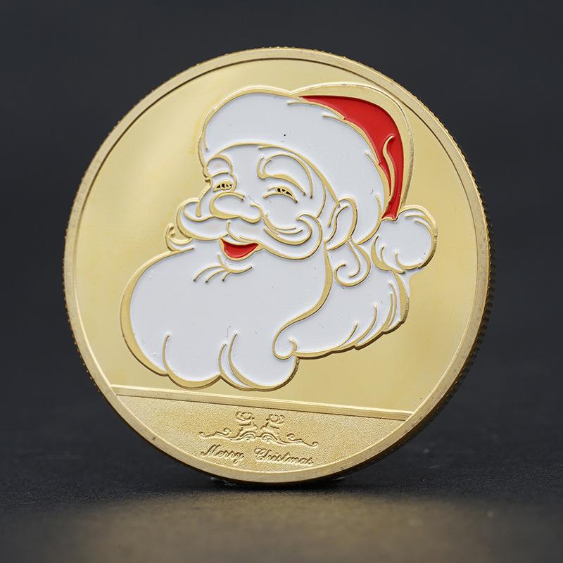 Santa Claus, deer, small gifts, Christmas holiday gifts, decorations, coins, fingertip tooth fairy, Christmas gift, Stocking stuffers