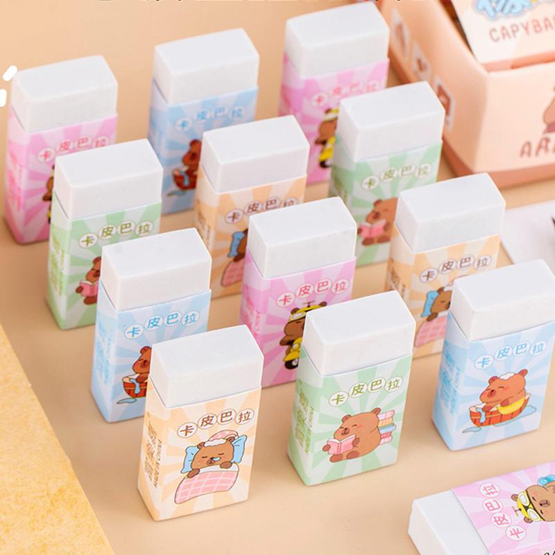 10 шт. художественные принадлежности прочный ластик для студентов обучающие инструменты креативный простой стильный ластик для рисования мультяшный милый ластик капибара