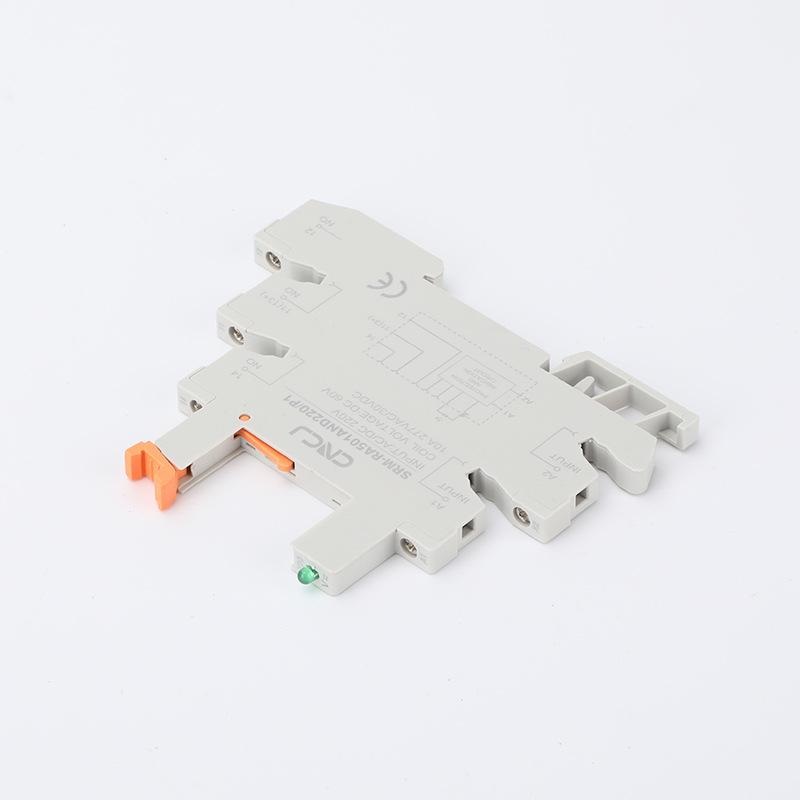1Pcs Plastic SRM-RA501AND24-P1 Black Direct Current Ultra-Slim Relay Module Alternating Current Rail Type Slim Relay Base
