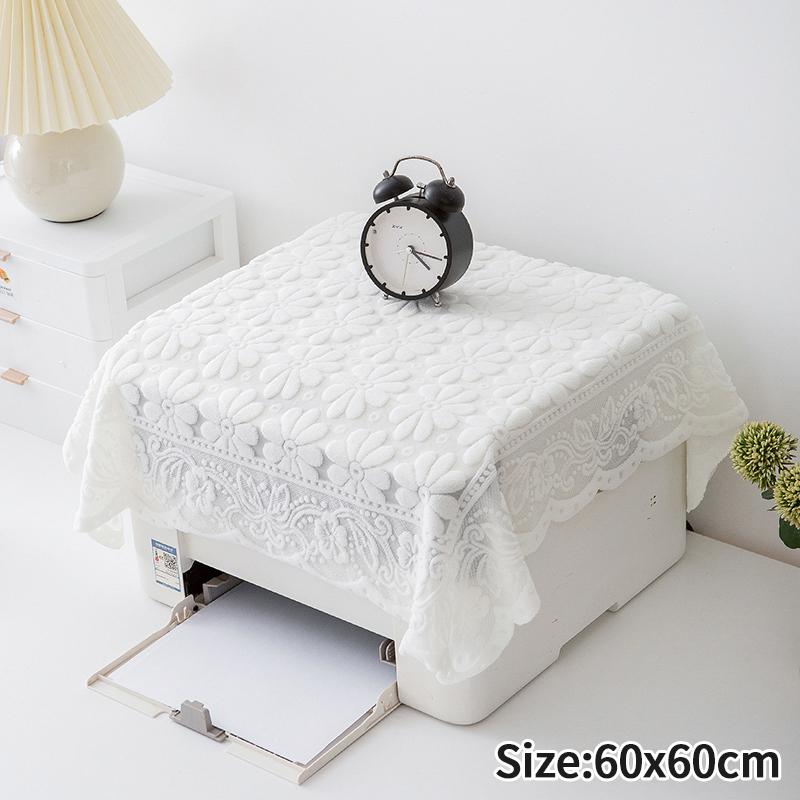60x60cm Dust Cover Universal Lace Microwave Oven Bedside Table Cover Tea Table Decorative Cloth Home Decor