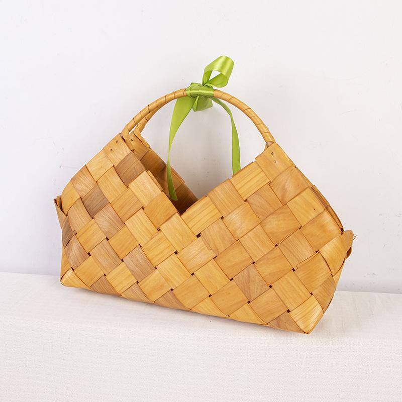 Плетеная вручную ротанговая корзина для цветов: Хранение и украшение гостиной и спальни