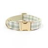 Plaid Dog Collar Leash Set With Bowknot Accessory Adjustable Sizes XS To XL Small Medium Dogs