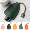 2Pcs Key Holder Pull-Out Key Case Protective Keychain Pendant Faux Leather Hidden Key Chain Deer Pattern Key Sleeve Bag
