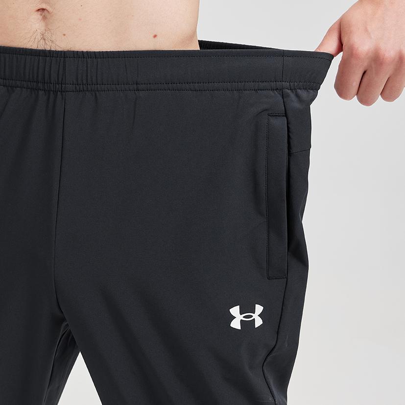 Under Armour Удобные Универсальные Брюки Спортивные Вязаные на Шнуровке с Логотипом Свободные Прямые Мужские Низ Черный 25500705-001