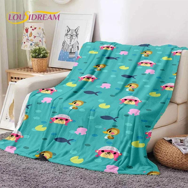 Cute Crossing New Horizons Cartoon Soft Flannel Blanket for Bed Bedroom Sofa Picnic,Throw Blanket for Cover Outdoor Leisure Gift