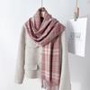 6 Classic Colors Autumn/Winter New Checkered Scarf Imitation Cashmere Simple Warm Shawl Student Style Tassel Scarf For Men And Women