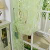 95x200cm Elegant Modern Tulle Curtains For Living Room Bedroom Kitchen Green Leaf Sheer Curtains For Window Tulle Curtains Drap