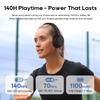 Srhythm NC35 Wireless Bluetooth Hybrid Noise Cancelling Headphones with and AUX Wired 140 Hours of Continuous ENC Ambient Sound Spatial and App