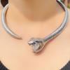 Accessories Punk Snake Collar Retro Exaggerated Snake Pattern Gold And Silver Collar Fashion Women