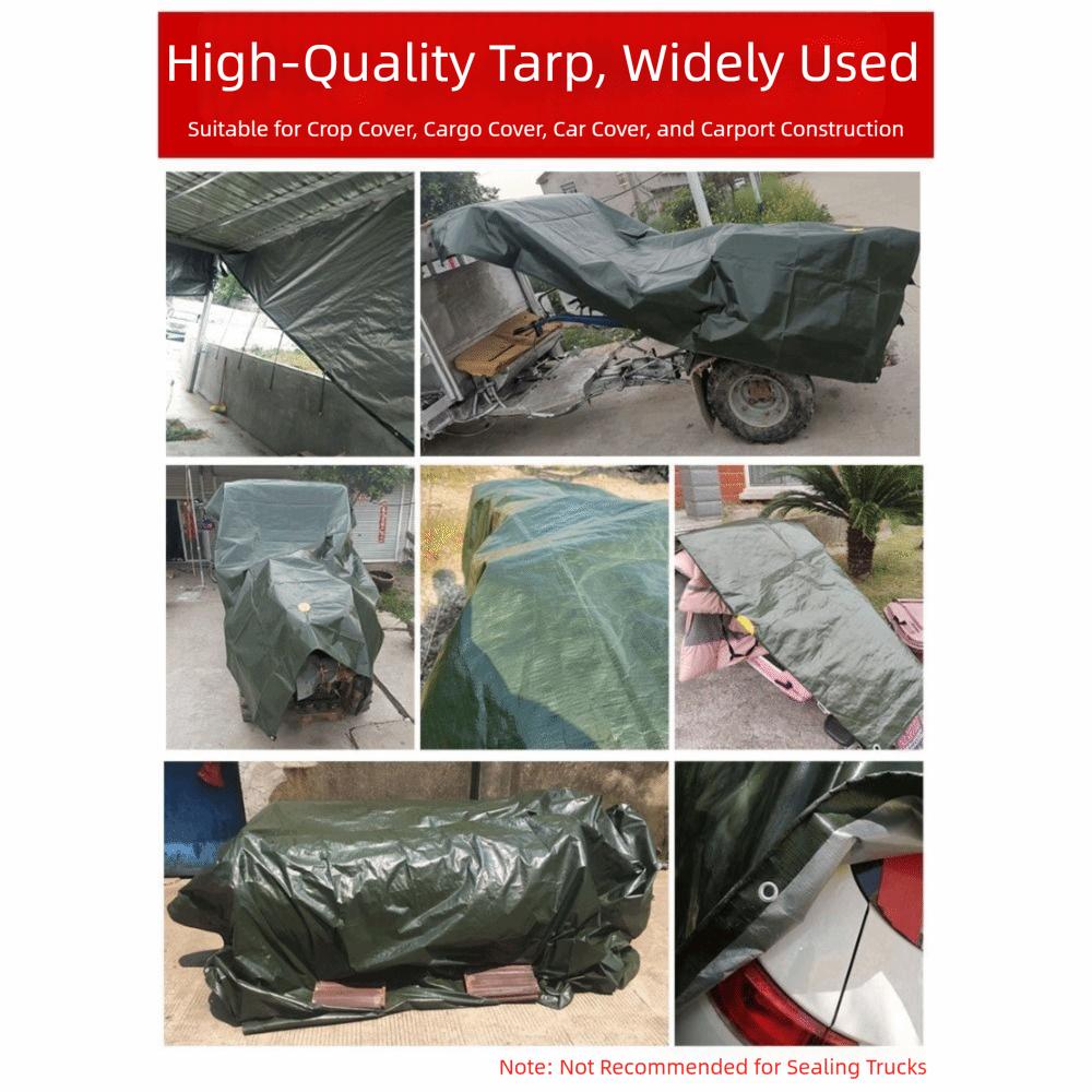 Waterproof Coating Waterproof Tarpaulin Reinforced Edge Multipurpose Tarp Sheet  Porch Shade