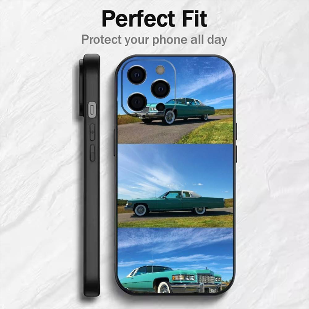Classic Old Model Car D-Deville Phone Case For iPhone17,16,15,14,13,12 Plus,Max Soft Silicone Black Cover
