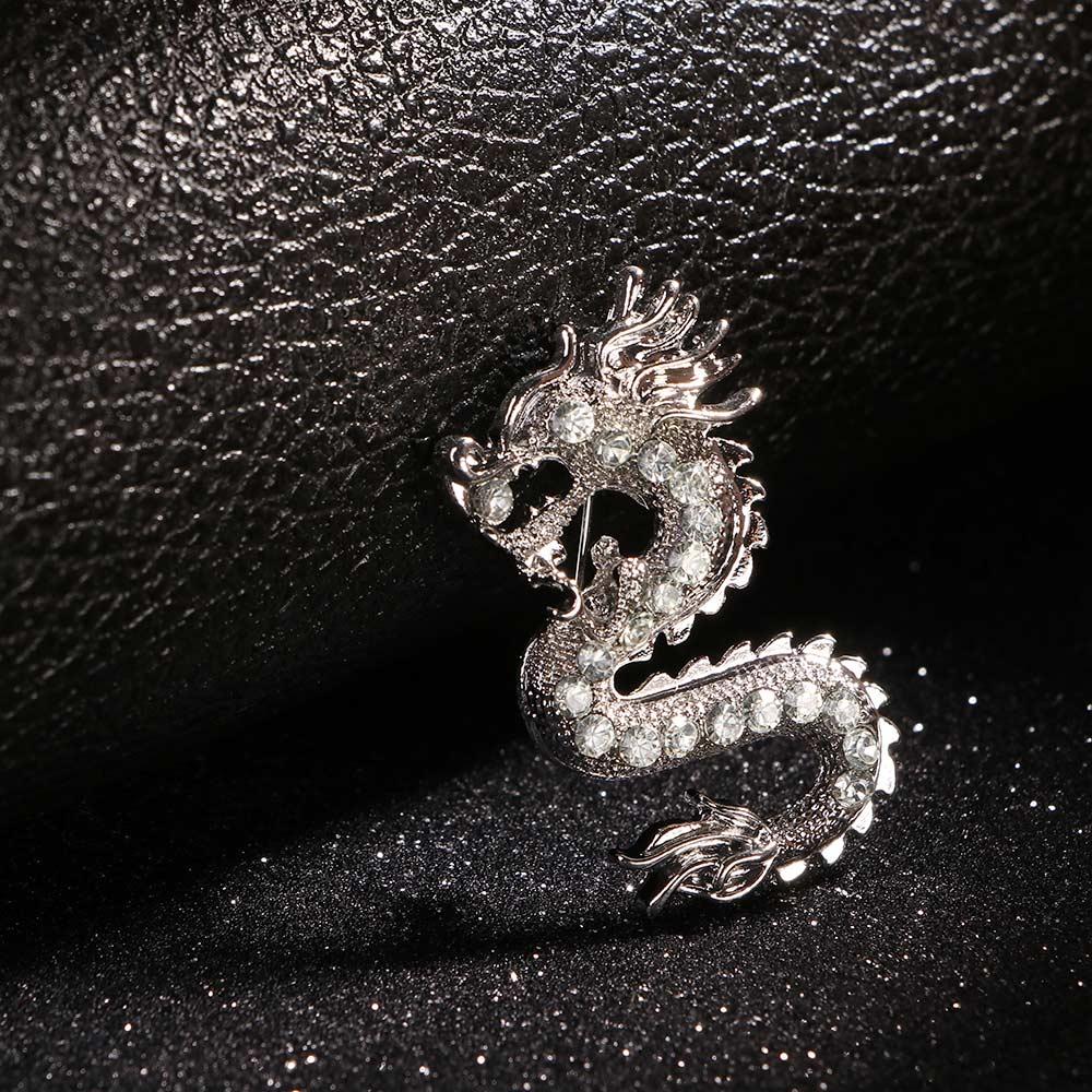 Дракон 1 шт. Подарочный значок Мужской воротник Аксессуары для костюма Ювелирные изделия Корсаж Брошь Булавки