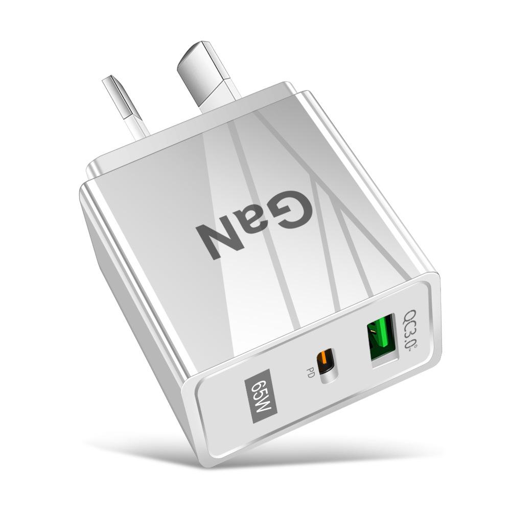 33 Вт GaN USB-зарядное устройство для мобильных телефонов QC 3.0 с вилкой US/EU/UK для быстрой зарядки