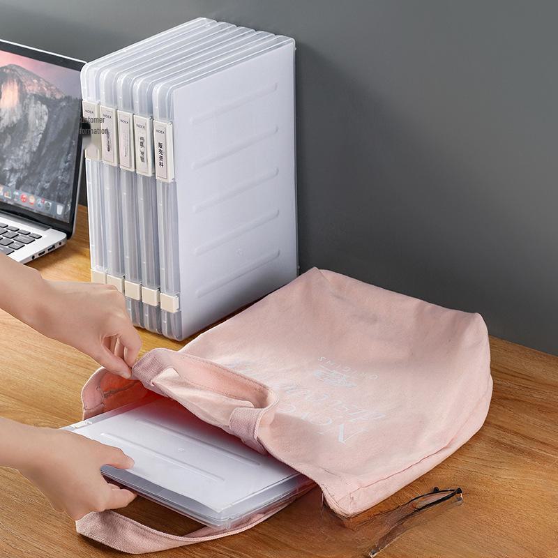 A4 Transparent Document Organizer: Thick Plastic File & Voucher Storage Box