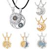Sun & Moon Magnetic Couple Necklace – 100 Language Projection Pendant