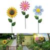 3 шт. Металлические Садовые Украшения-Колышки Цветок Мультяшный Металлический Цветок Наружный