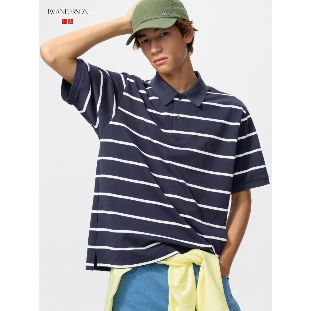 Uniqlo Рубашка поло с каймой Japan Dry Kanoko