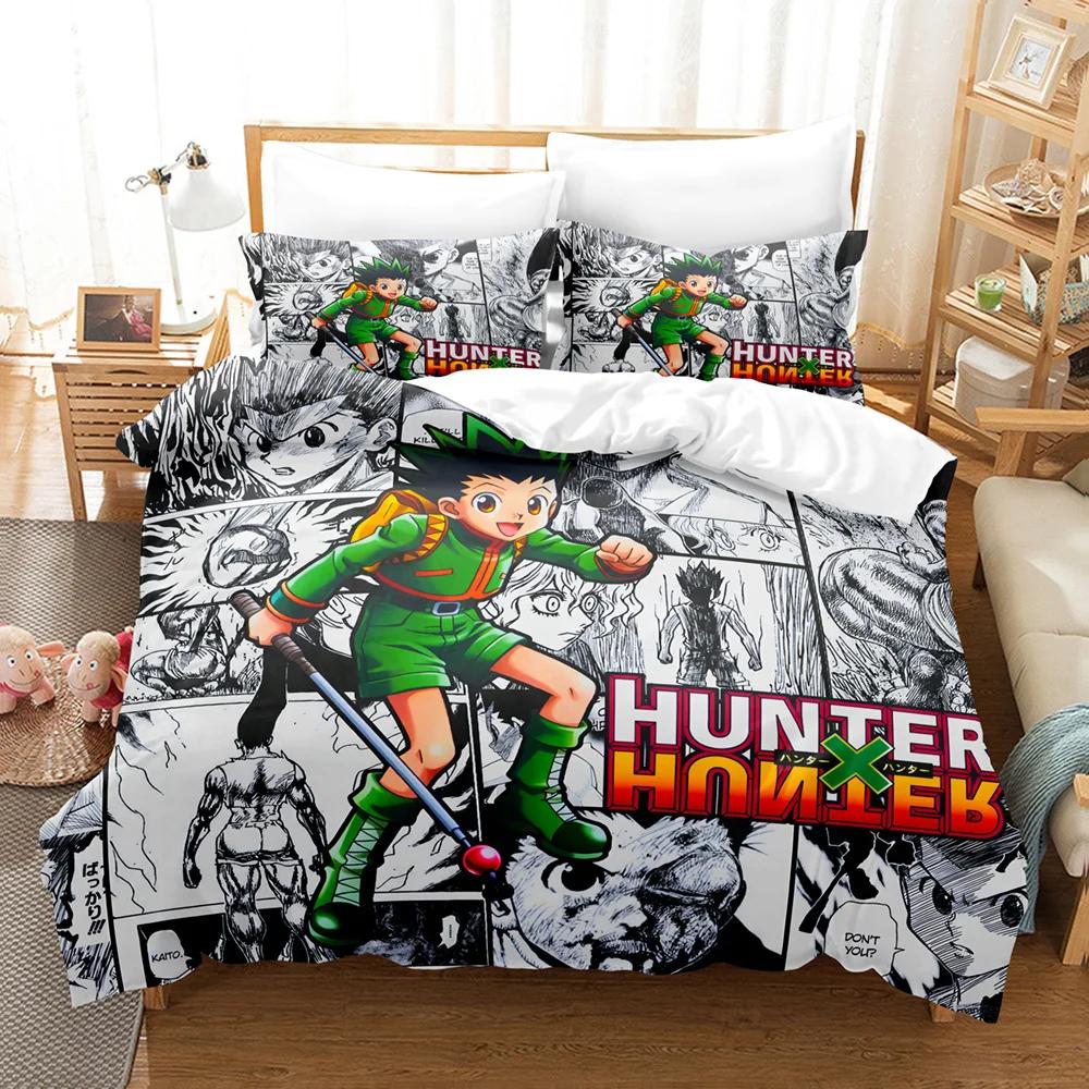 Новый постельный набор Hunter X Hunter Односпальный Полутораспальный Двуспальный Евро размера Комплект постельного белья Взрослые Дети Домашний декор Пододеяльник Подарок Одеяло