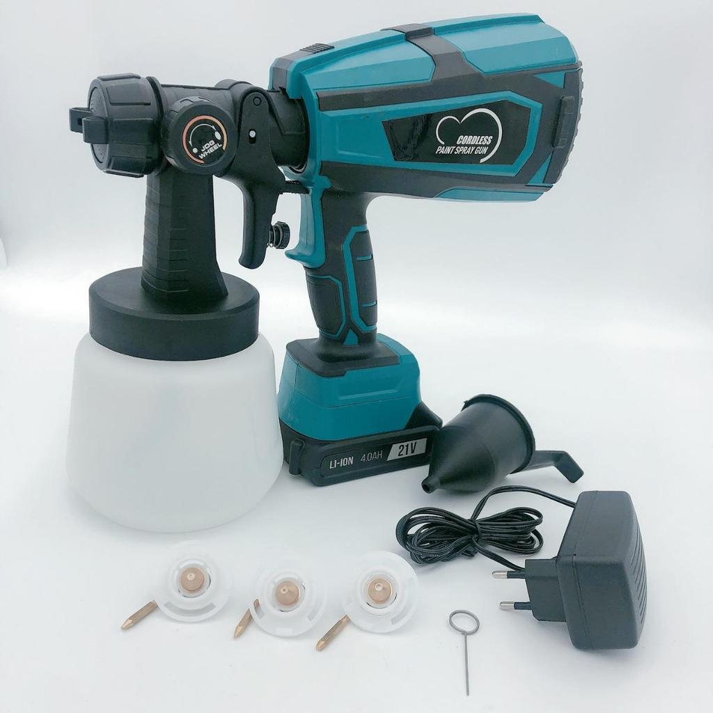 Краскораспылитель с литиевой аккумуляторной батареей 18 В: Портативный электрический краскопульт для стен и латексной краски
