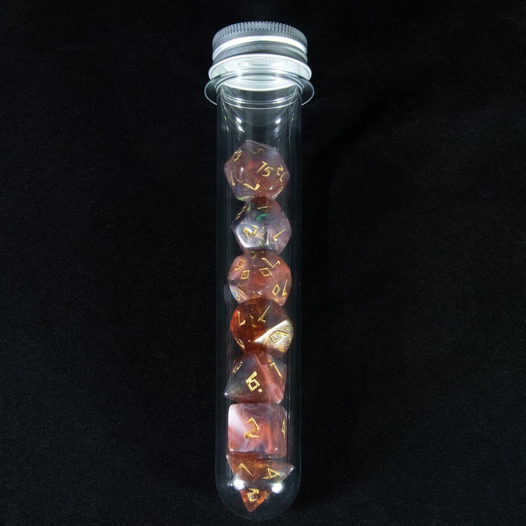 Набор многогранных кубиков DND, кубики смешанных цветов для настольной игры, реквизит для обучения математике, сувенирный подарок, 42 кубика, 6 туб, 1 подставка для туб