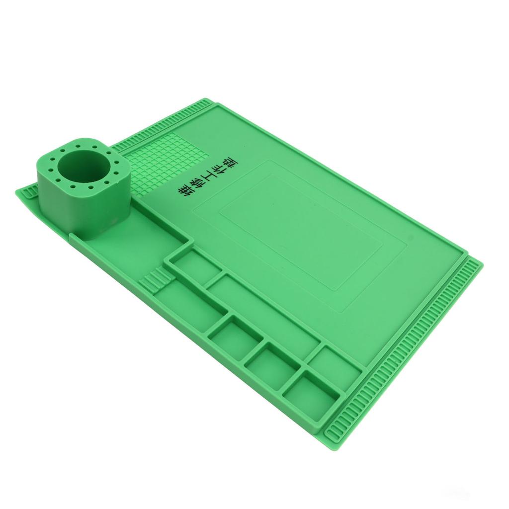 Silicone Work Mat High Temperature Resistance Heat Insulation Electronics Repair Mat 40x30cm Green