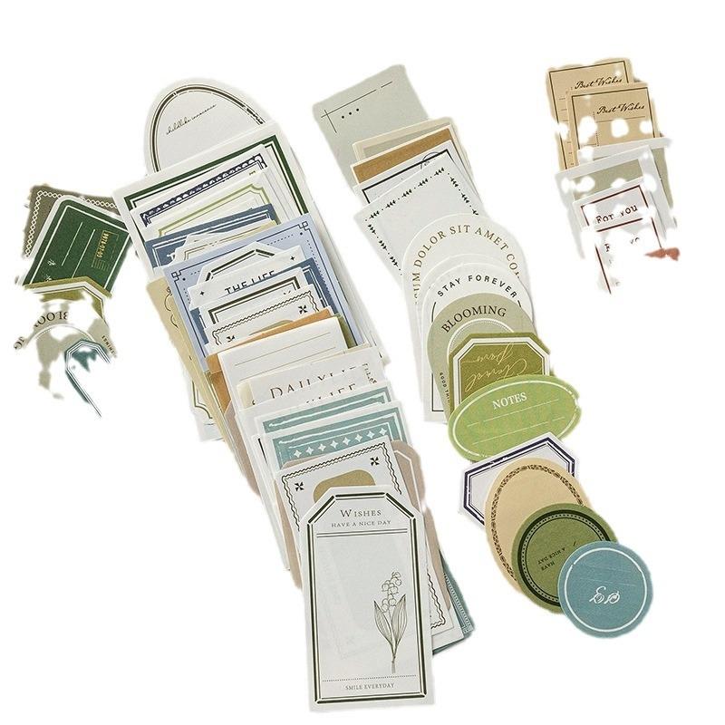 1pack/100pcs Vintage Non-Adhesive Notes, Retro Decor Material Paper, for Hand Account, Notebook, Journal Scrapbook set