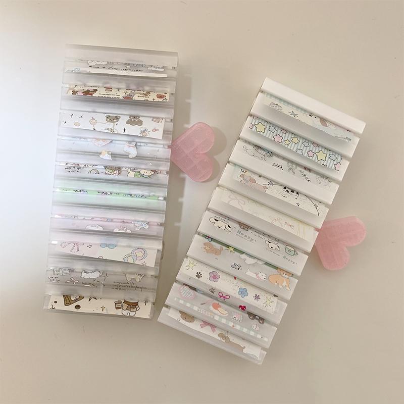 Hot Sale Portable Cartoon Nail Transfer Paper Storage Box Display Stand Organizer Container Nail Salon Manicure Tool