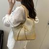 Bow Tie Weaving Tote Bag Elegant Women's Handbag Simple Straw Shoulder Bag Travel